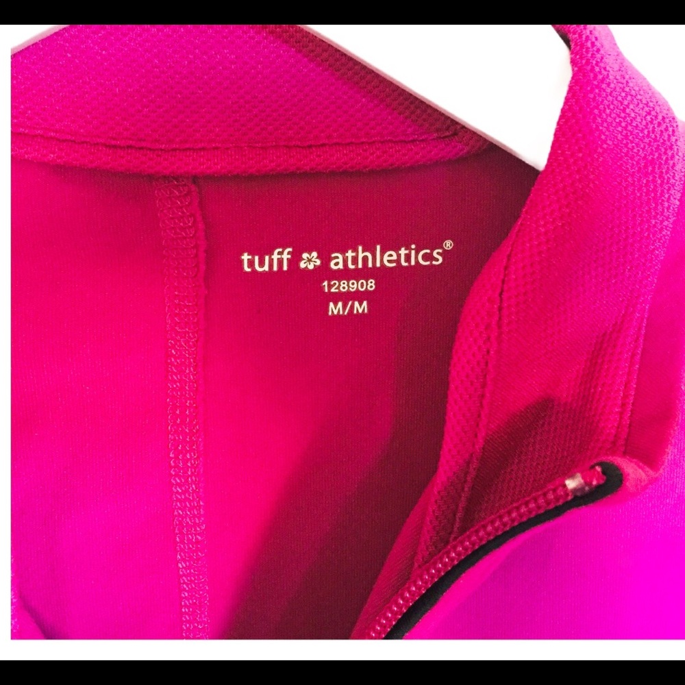 TUFF ATHLETICS Full Zip Track Workout Running Jacket Pink Size Medium - Picture 7 of 9